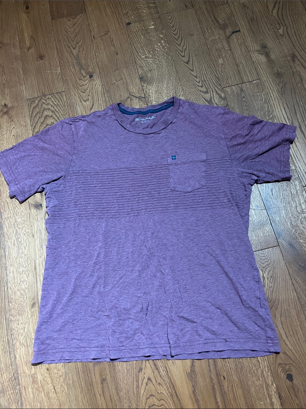 Travis Mathew Purple Heather Short Sleeve Pocket Tee